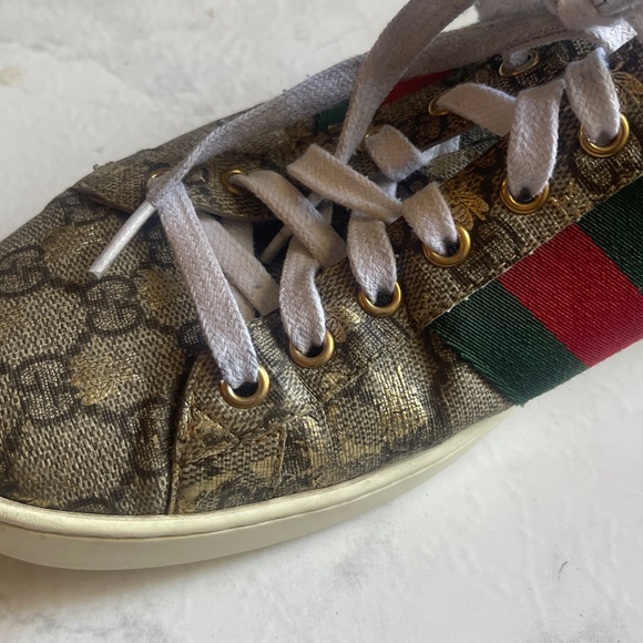 Gucci Brown and Green Sneakers - Picture 5 of 9